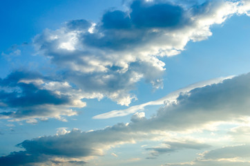 Sunny day with white clouds