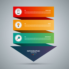 Infographic concept. Vector template with 3 steps