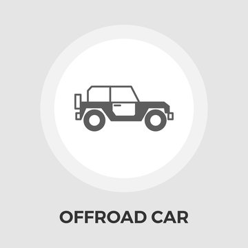 Offroad car vector flat icon