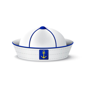 Sailor cap isolated on white background.