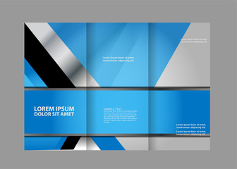 Fototapeta premium Vector modern tri-fold brochure design template 