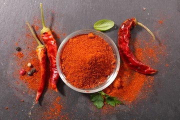 Fotobehang paprika,hot pepper © M.studio