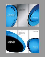 Professional business three fold flyer template, corporate brochure or cover design, can be use for publishing, print and presentation.
