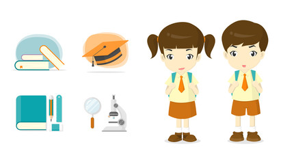 students character vector illustration set