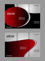Front and back presentation of professional Two page Business Trifold, Flyer, Banner or Template design.
