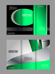 Business Theme Tri-fold Brochure Design and Catalog Vector Concept Template

