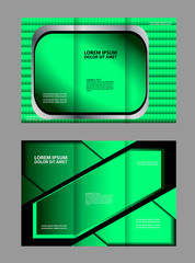 brochure design template abstract waves curves set
