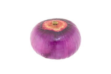 Red onion isolated on white background