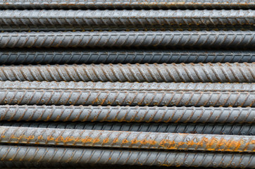 Bars of reinforced steel.