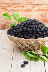 Mulberries in a basket