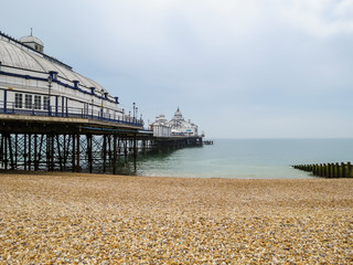 Eastbourne Pier in a sunny day. East Sussex, England