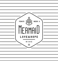 mermaid sailor print vector