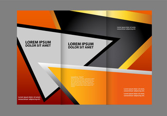 Front and back presentation of professional Two page Business Trifold, Flyer, Banner or Template design.
