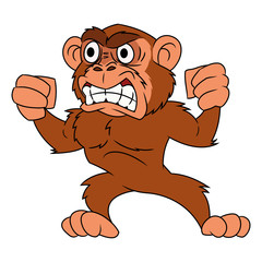 Angry monkey illustration 2