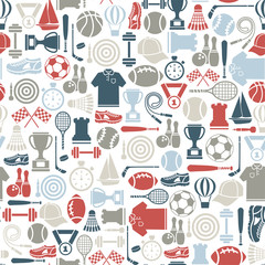 seamless pattern with sport icons - 109681092