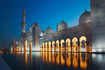 Rolgordijnen Moskee in Abu Dhabi © Chalabala