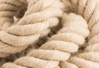 Close up of strong marine rope