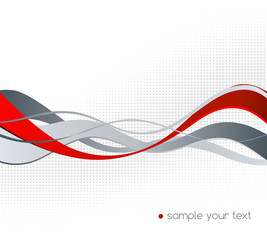 Fototapeta premium Abstract color wave design element. 