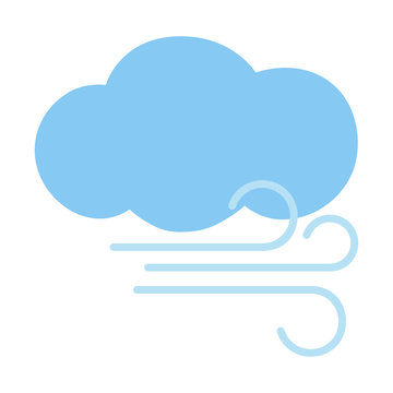 Cloud and wind. Vector illustration.