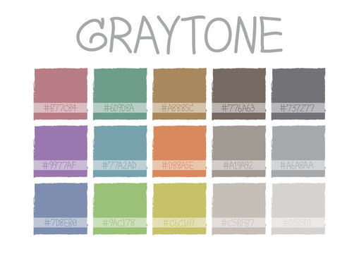 Graytone Color Tone with Code Vector Illustration