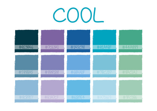 Cool Color Tone with Code Vector Illustration