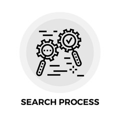 Search Process Line Icon