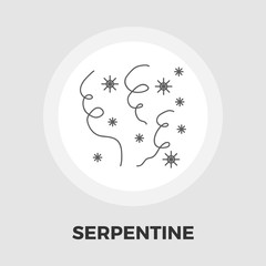Serpentine icon flat