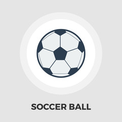 Obraz premium Soccer ball icon flat