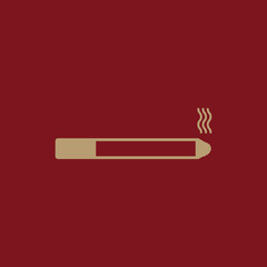 The smoking icon. Cigarette symbol. Flat