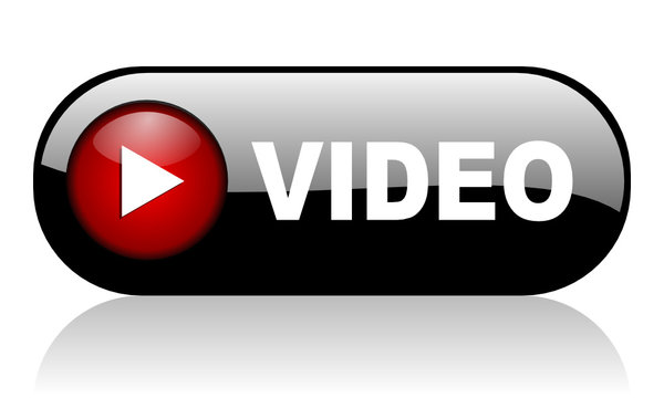 video black web banner 3d rendering icon