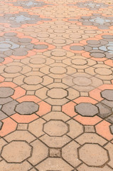 Tile brick floor