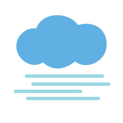 Foggy weather. Vector illustration.