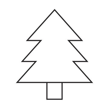 Line icon tree. Vector illustration.