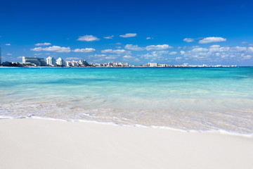 Sandy beach white sand and turquoise water