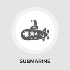 Submarine vector flat icon