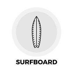 Surfboard Line Icon