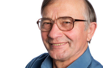 Portrait of senior businessman with eyeglasses