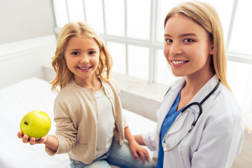 Little girl and pediatrician