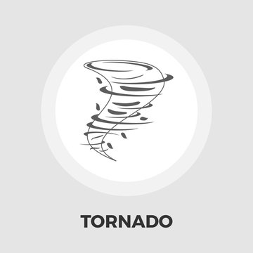 Tornado icon flat