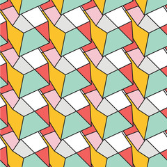 Vector seamless geometric pattern. Trendy design concept for fashion textile print.