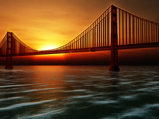 Golden Gate Bridge Illustration