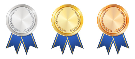 A Gold Silver Bronze badge