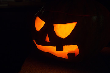 Pumpkin at night for Halloween