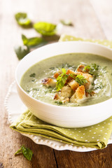 Spinach and basil soup
