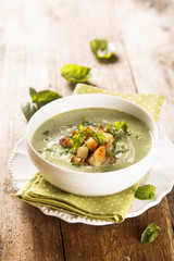 Spinach and basil soup
