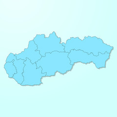 Slovakia blue map on degraded background vector