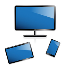computer, tablet, phone, a set of vector