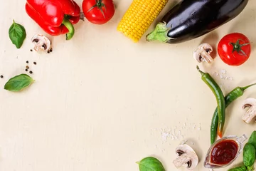 Photo sur Plexiglas Légumes Fond de légumes barbecue