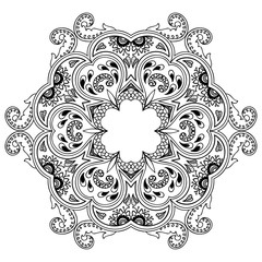 Vector henna tatoo mandala. Mehndi style.
