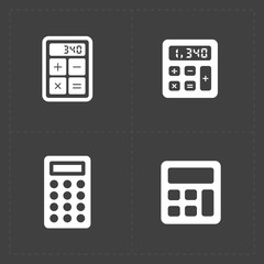 Vector calculator icons set 